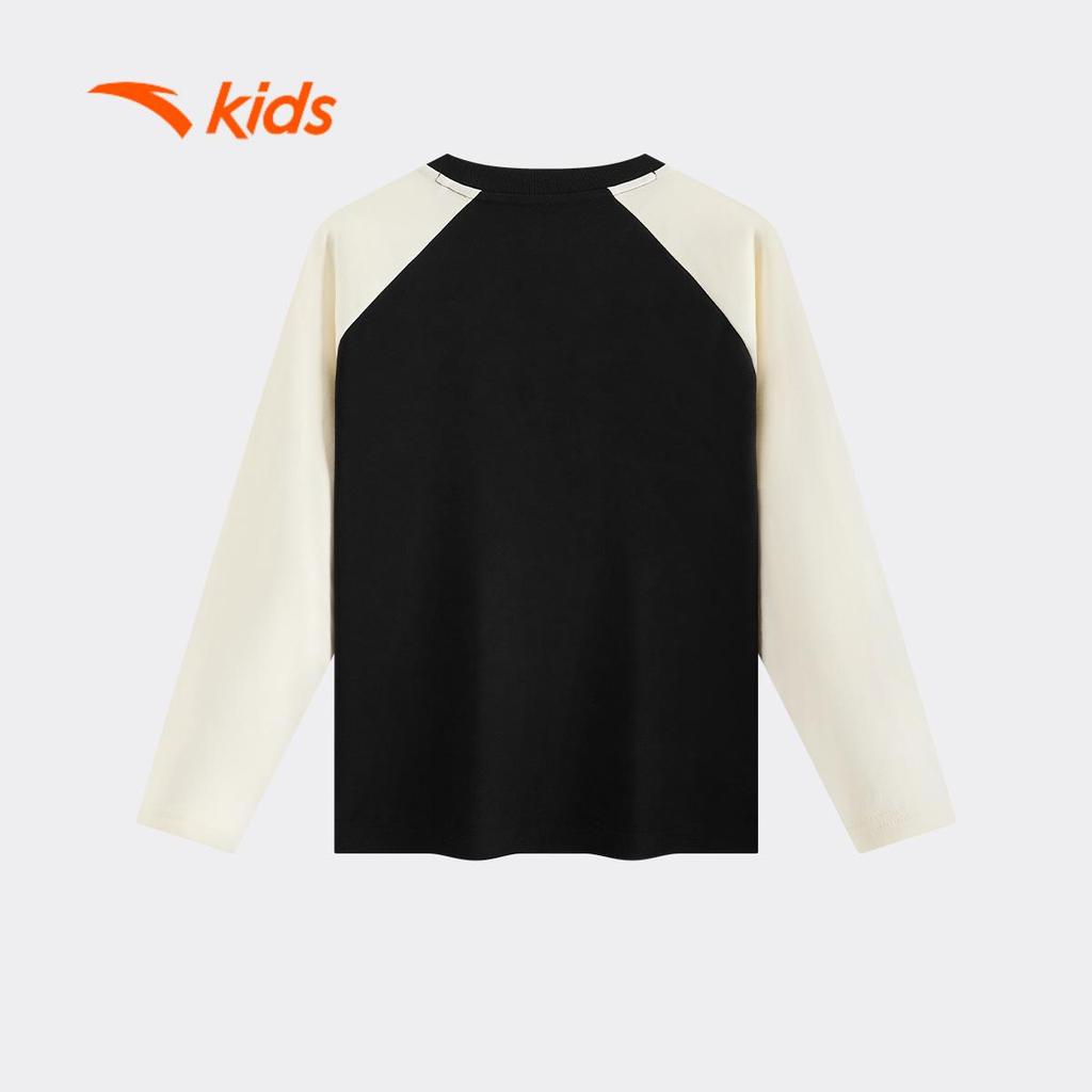 ANTA Kids Áo Phông Dài Tay Thời Trang Bé Trai 3525C8402. Thoáng Khí, Mềm Nhẹ, Thoải Mái Vận Động