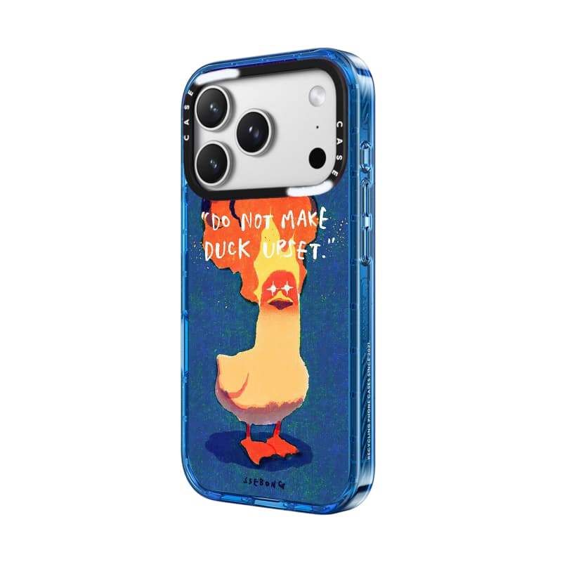 CASECASE X Không Làm Vịt Upset Ốp Lưng Bầu Trời Màu Xanh Trong Suốt Cứng Hút Từ Tính Tác Động Cho Apple IPhone 12 13 14 15 16 17 Pro Max Air Plus Có Hộp