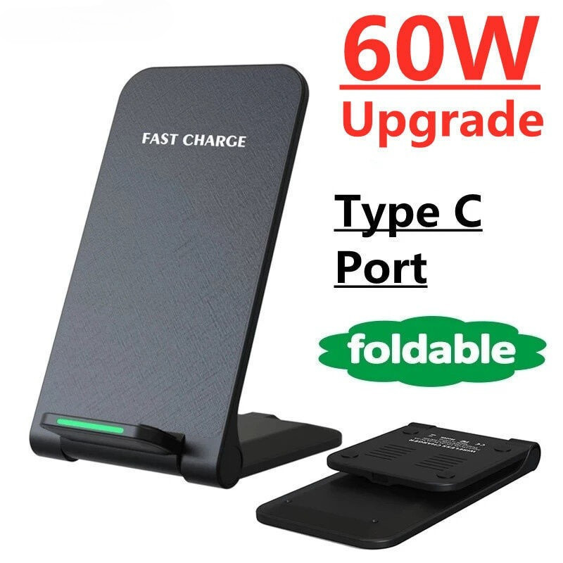Gấp sạc không dây điện thoại di động sạc nhanh đứng cho iPhone Samsung Huawei Máy tính bảng Xiaomi Universal