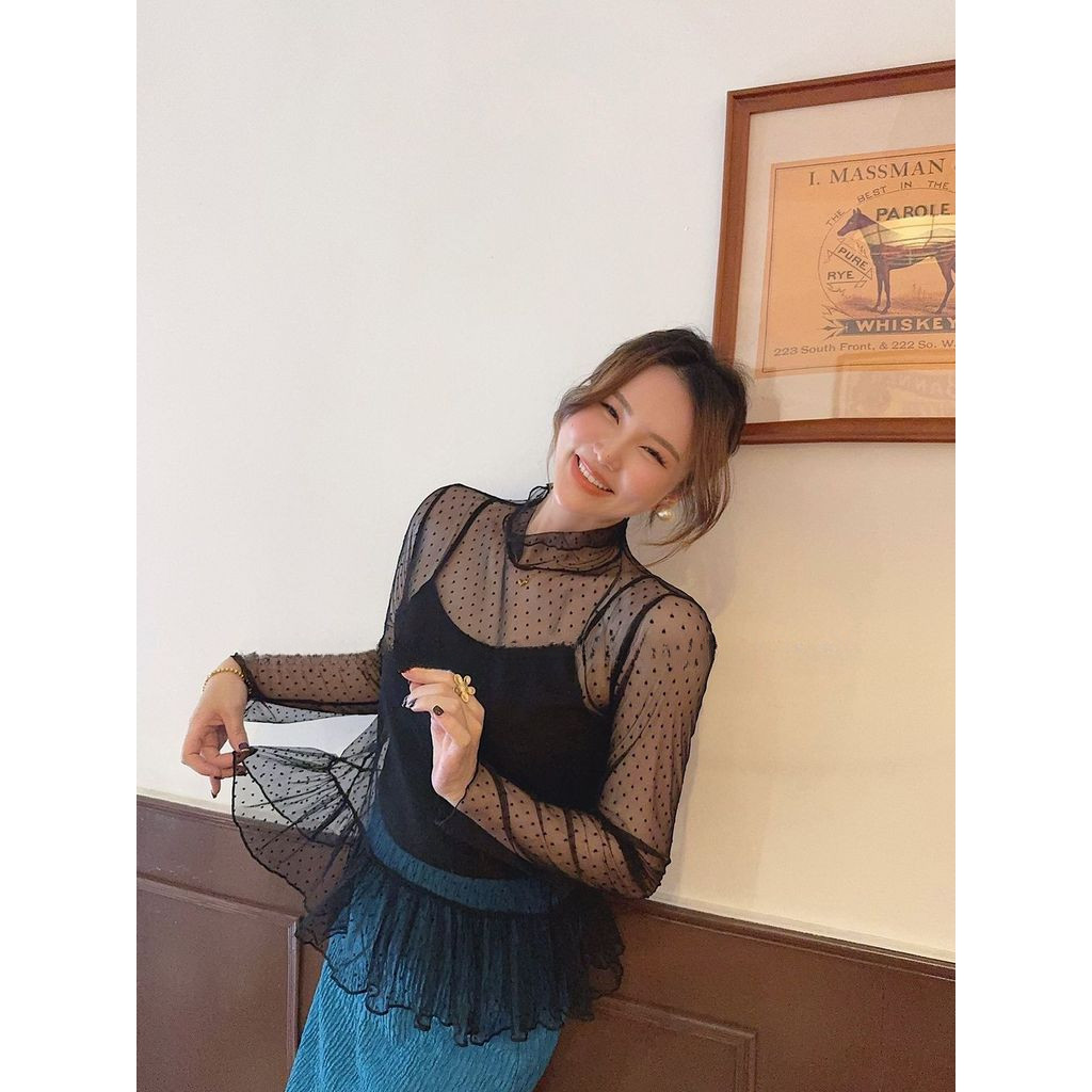 Milyfashion T-Shirt Mỏng Chấm Bi, Phù Hợp Cho Mọi Hoạt Động Hàng Ngày