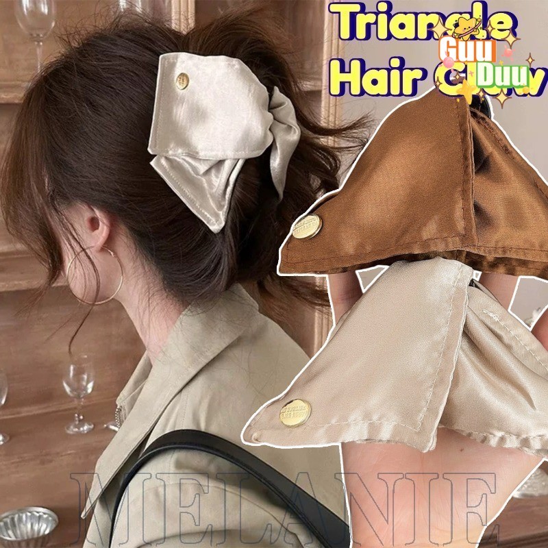 [GiuDuu] Kẹp tóc tam giác satin shell – Phụ kiện thời trang theo phong cách INS Hàn Quốc và Y2K ngọt ngào