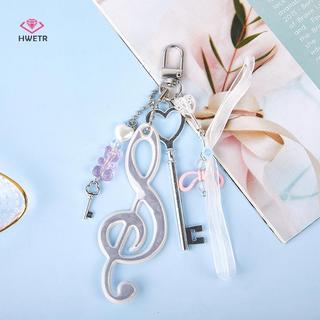 HWETR Đơn Giản Nơ Note Móc Khóa Túi Sáng Tạo Mặt Dây Chuyền Thích Hợp Cho Âm Nhạc Người Hâm Mộ Hiện Nay Ba Lô Tinh Tế Phụ Kiện Trang Trí Mới