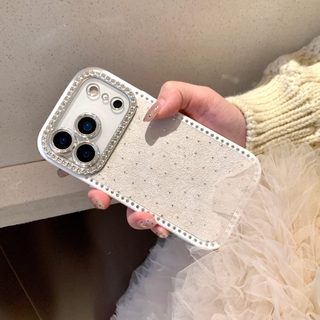Ốp điện thoại da PU kim cương hai mặt bảo vệ toàn diện Hàn Quốc cho iPhone 17Promax 17Pro 13 14 15 16 Pro Max Vỏ điện thoại di động dành cho nữ