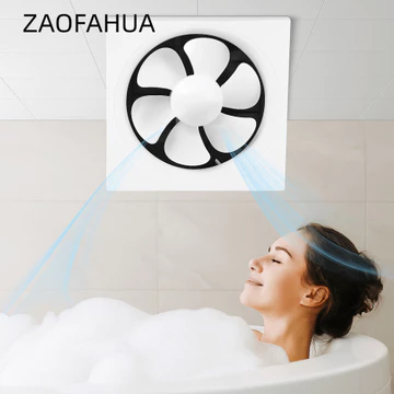 Máy thông gió phòng tắm ZAOFAHUA‌Quạt hút điện mạnh mẽ, Quạt hút điện mạnh mẽ, Vuông mạnh mẽ ‌Quạt thông gió nhà bếp có độ ồn thấp Quạt thông gió gia đình