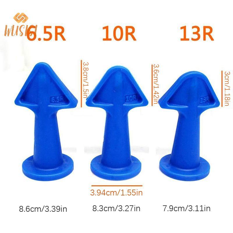 [WUSISI] 3 Dụng cụ bôi vòi phun Caulk Silicone Dụng cụ bịt kín Hoàn thiện vữa Bộ dụng cụ cạo sàn gạch làm sạch bụi bẩn Thìa MỚI