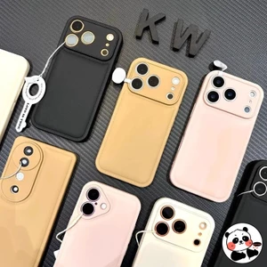 Ốp Điện Thoại 3D Bulge Cho iPhone 17 Air Pro Max 16 15 14 Plus 13 12 11 Pro Max 17ProMax 16ProMax Vỏ Chống Sốc Mềm Màu Trơn Đơn Giản Dễ Thương