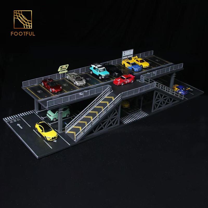 1 / 64 Đỗ xe Diorama Mô hình phong cảnh thu nhỏ Kịch bản Ảnh Prop Micro