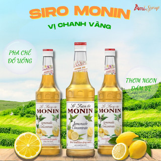Siro Monin Chanh Vàng Lemon Concentrate 70cl, Nguyên Liệu Pha Chế Chuyên Nghiệp Nhập Khẩu Chính Hãng