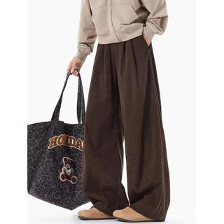 Quần âu nam phong cách Harajuku, vải nhung, phù hợp unisex