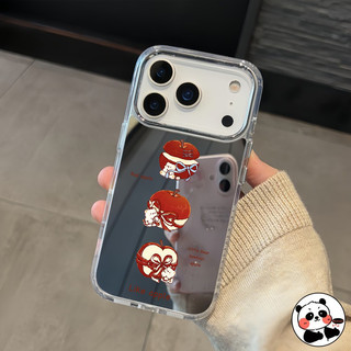 Ốp Điện Thoại Gương Gấu Giáng Sinh Dễ Thương Cho Tecno Pop 10 9 8 7 5 Pro LTE 3 Pova 7 Ulta 6 Neo Pro Spark Slim 5G 4GCover Phim Hoạt Hình Apple Vỏ Mềm