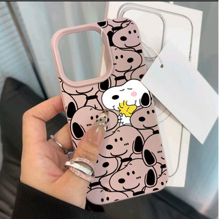 Ốp Điện Thoại Di Động Cho Iphone 17 Pro Max 16 15 14 13 Pro Max 15 16 Plus 17 Air Case Cover Dễ Thương Màu Kẹo Snoopy Lichee Họa Tiết Mềm Chống Sốc Hoạt Hình Silicon Mờ