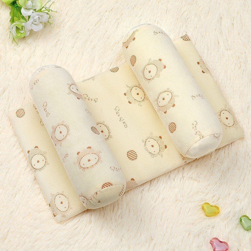 [24h] Gối Chặn Bé Sơ Sinh 1–3 Tháng – Định Hình Đầu, Ngăn Lăn Ngủ, Chất Vải Thô Hoa Thoáng Mát, Thấm Mồ Hôi