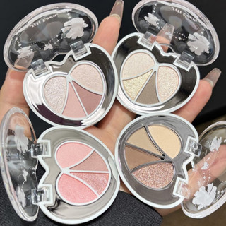 JILL LEEN Bảng phấn mắt bốn màu Phấn mắt Phấn bắt sáng dâu tây Trang điểm màu hồng nude