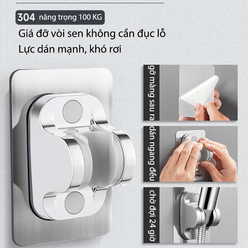 Vòi hoa sen tăng áp inox 304, 3 chế độ phun nước, xoay để chuyển đổi, tia nước nhỏ với khả năng tăng áp mạnh mẽ
