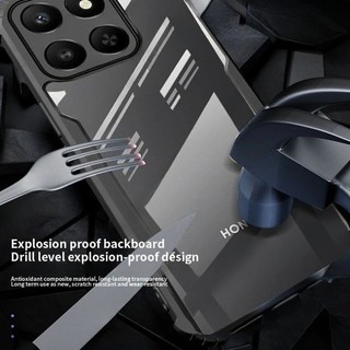 Vỏ giáp Acrylic trong suốt chống sốc Coque cho Honor 400 Smart 5G 4G 200 400 Pro 90 200 400 Lite Magic 6 Pro PC cứng + TPU Vỏ bảo vệ Honar Honer X7d X 7d
