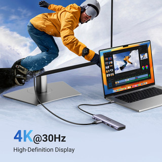 UGREEN USB C HUB 7 TRONG 1 4K @ 30hz 6 TRONG 1 Loại C sang HDMI 4K 2 Cổng USB 3.0 Đầu đọc thẻ SD TF PD100W