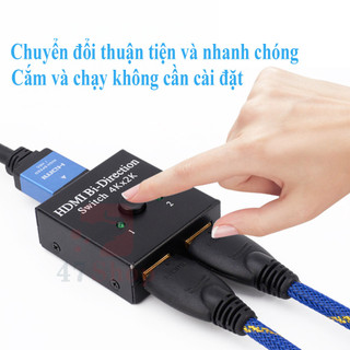 Bộ chia HDMI hai chiều 4K Bộ chia HDMI 1 trong 2 ra Bộ chuyển đổi HDMI 2 trong 1 Out Ultra HD 4K