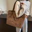 Túi đeo vai OLVIDO, Túi Tote vải Canvas dung tích lớn họa tiết chó hoạt hình, Túi xách nữ phong cách Hàn Quốc đa năng thông thường dành cho nữ