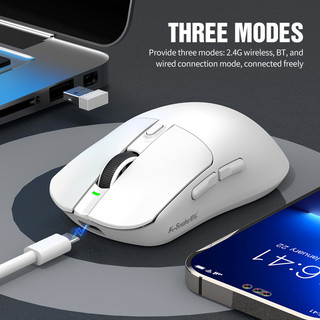 X11 Chuột không dây ba chế độ Chuột Bluetooth 12000 DPI Chuột chơi game Cảm ứng RGB Đế sạc từ tính BT / 2.4G / PAW3111 có dây