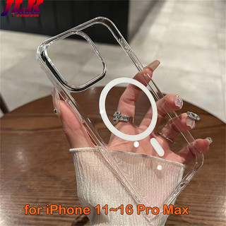 [JLK] Ốp điện thoại bảo vệ chống sốc từ tính trong suốt cho iPhone 17 ProMax 16E 16 Plus 16Pro 16 Pro Max Vỏ PC cứng trong suốt siêu mỏng