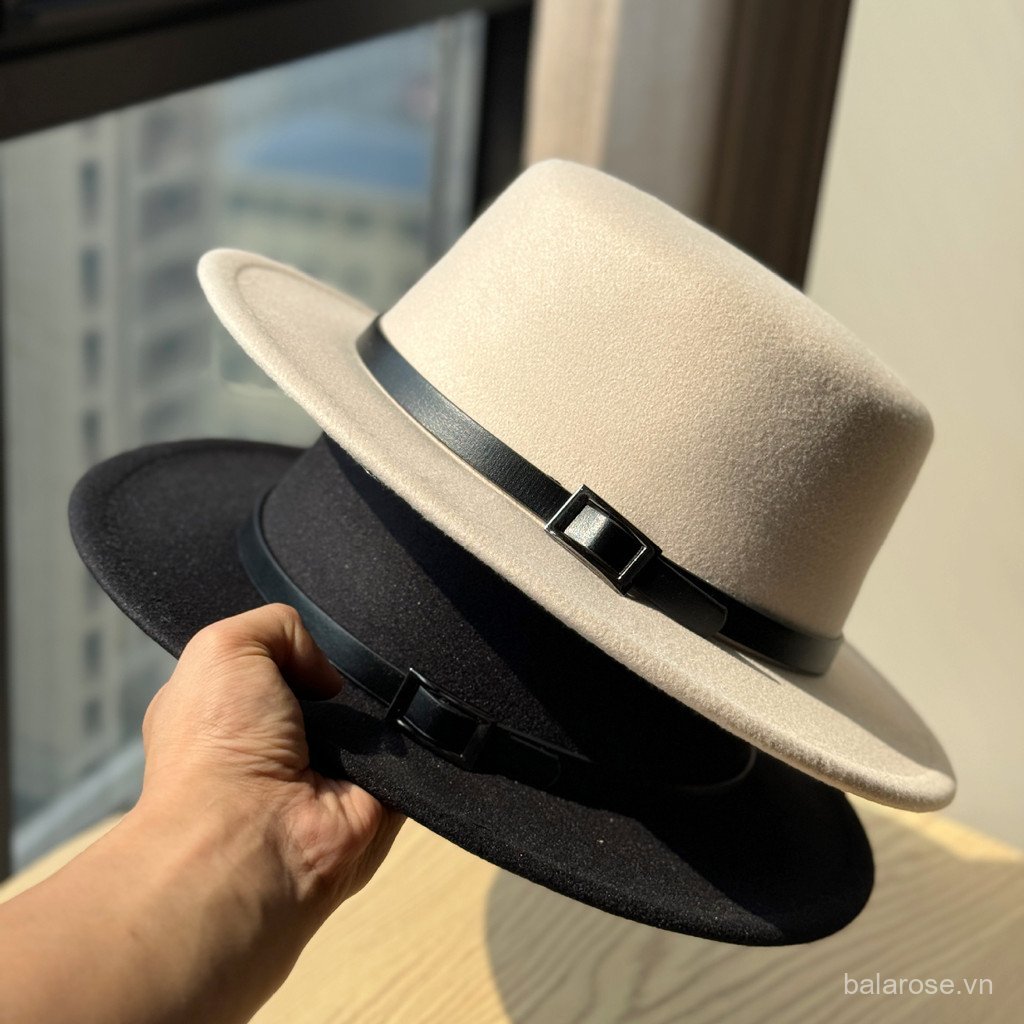 Mũ Len Flat Top Retro Thu Đông  Phù Hợp Phong Cách Jazz