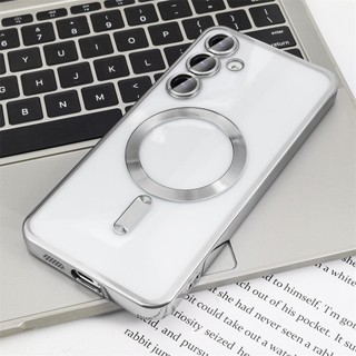 Dành Cho A55 A25 A26 Ốp Lưng Mạ Từ Tính Trong Suốt Dành Cho Samsung Galaxy A55 A25 A15 A16 A06 A36 A35 A05 A05S Ốp Lưng