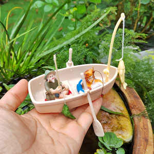 Sáng Tạo Câu Cá Thuyền Nổi Mèo Đồ Chơi Câu Cá Trẻ Em Nổi Đồ Chơi Cá Bể Cá Phụ Kiện