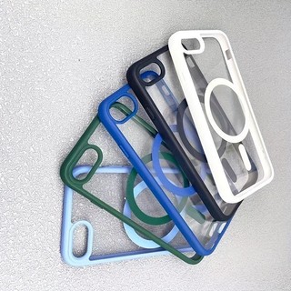Thích hợp cho iPhone 8 7 Plus 11 12 13 14 15 16 17 Pro Max X XS Max XR 16E SE2 SE3 Ốp điện thoại từ tính trong suốt