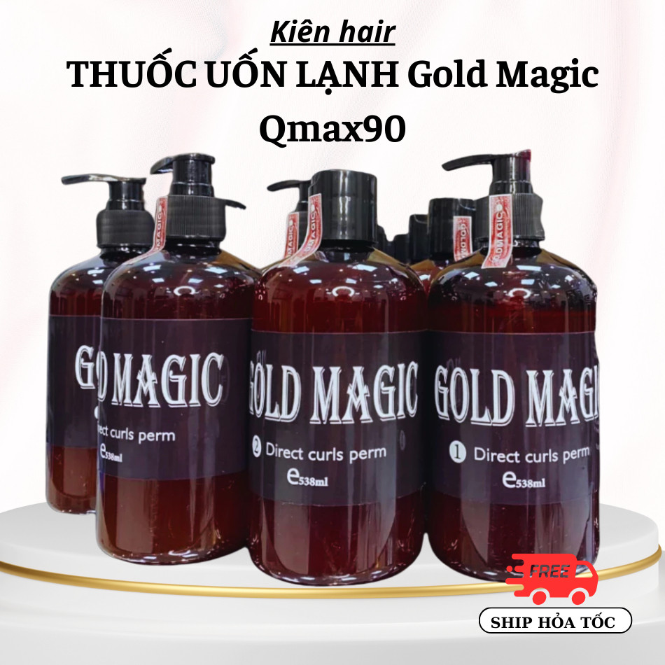 Thuốc uốn lạnh Gold Magic Qmax90, Thuốc uốn tóc đa năng siêu dưỡng, xoăn lâu | Trunghair