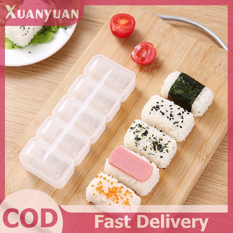 XUAN 5 Cái / bộ Sushi Nigiri Máy Làm Khuôn Cơm Chống Dính Máy Làm Báo Chí DIY Bento Tool VN