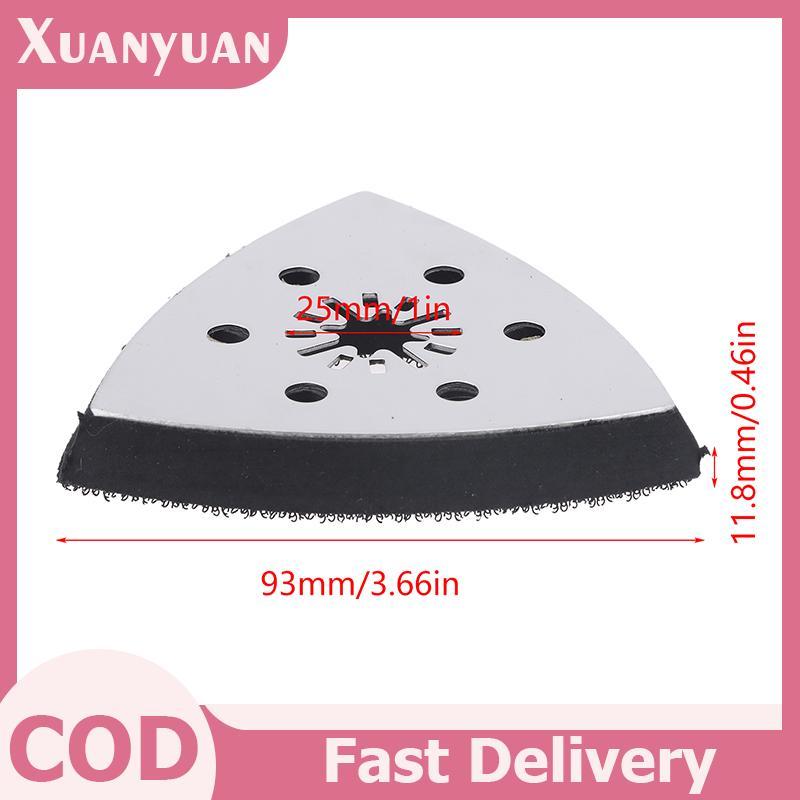 XUAN 90mm Tấm chà nhám hình tam giác 6 lỗ Phát hành nhanh Lưỡi cưa cát hình tam giác đa năng để đánh bóng chế biến gỗ Mài chà nhám VN
