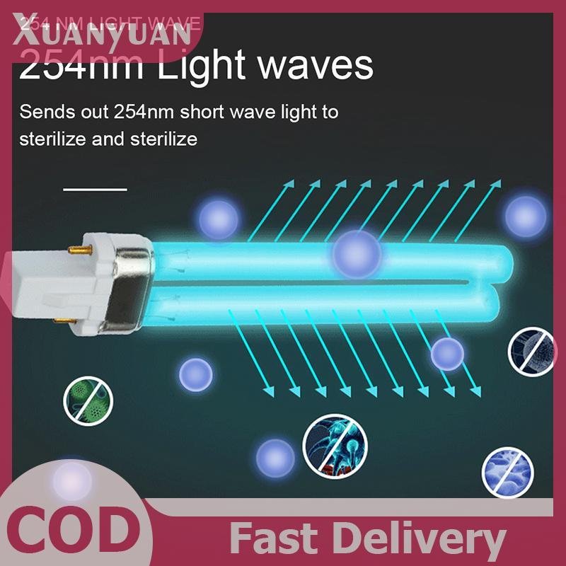 XUAN 1 Bóng Đèn UV Bể Cá Bể Cá Ao Tia Cực tím Khử Trùng Ống Đèn Cho G23 5W 7W 9W 11W 13W UVC H Hình Ống VN