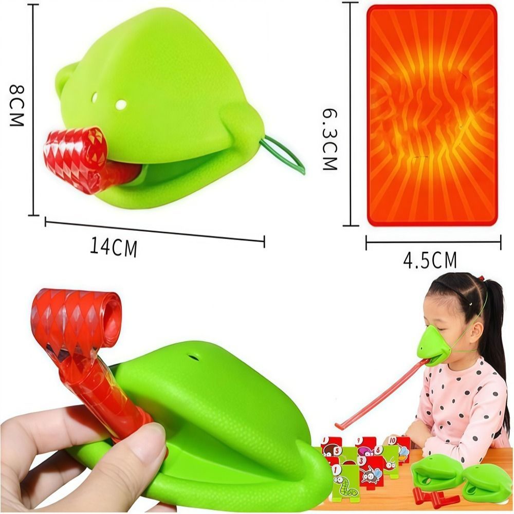 Trò chơi YUJINI Ếch Lưỡi Thè Vui Nhộn, Tương Tác Cha Mẹ Con, Thổi Lưỡi Sáng Tạo, 2/4 Người, Game Bàn Lizard Dùng Tiệc Cưới