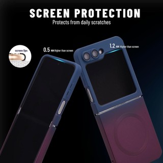 Ốp Chuyển Màu Sang Trọng Cho Samsung Galaxy Z Flip 7 6 5 4 3 Silicon Mềm Sạc Không Dây Cho Samsung ZFlip 6 7 fe