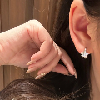 Bông tai nữ phong cách mới với đá zircon hình ngôi sao