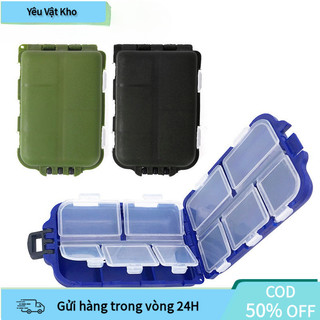Hộp mồi câu hai mặt 10 ngăn di động, chất liệu nhựa ABS bền bỉ, dễ dàng vệ sinh và tái sử dụng nhiều lần