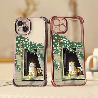 Ốp Điện Thoại Hoạt Hình Hoa Mèo Cho Google Pixel 10 9 8 7 Pro XL 9A 8A 7A Mạ Điện Chống Rơi Bảo Vệ Trong Suốt