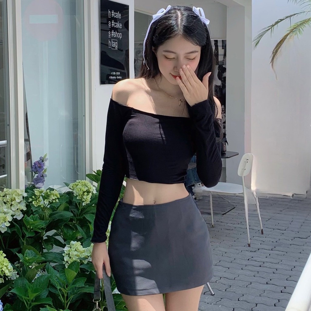 Chân Váy Nữ BABEE Dáng Ngắn Cạp Trễ Form Trơn Có Quần Bảo Hộ Kín Đáo Trẻ Trung Năng Động Cá Tính