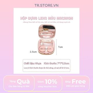 Hộp Bảo Quản Kính Áp Tròng Pastel Nhỏ Gọn Có Gương