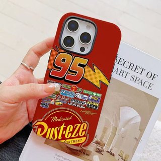 Ốp Điện Thoại Thích Hợp Cho iPhone Đỏ Xanh McQueen Thích Hợp Cho 17promax Ốp Điện Thoại iPhone16 Phim 15 / 14 / 13 Ốp Bảo Vệ Hai Trong Một UHCF