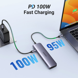 UGREEN USB C HUB 7 TRONG 1 4K @ 30hz 6 TRONG 1 Loại C sang HDMI 4K 2 Cổng USB 3.0 Đầu đọc thẻ SD TF PD100W