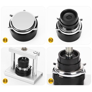 SUBOGDG Bộ ép đáy đồng hồ cao cấp, thép đúc chuẩn, ép nắp lưng đồng hồ,ép kính, xoáy ren và 18 khuôn đúc