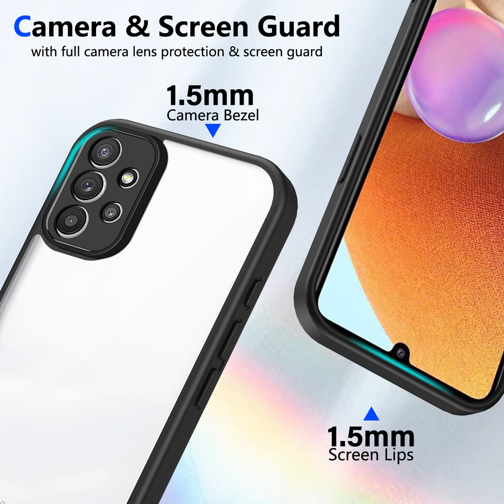 Ốp lưng Samsung A23 Vỏ trong suốt mờ thời trang cho Ốp điện thoại Samsung Galaxy A23 5G