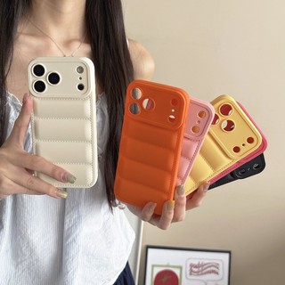 Vỏ áo khoác xuống cho Realme C65 C65S 5G 4G Vỏ điện thoại mềm chống sốc màu kẹo mùa đông sang trọng dễ thương