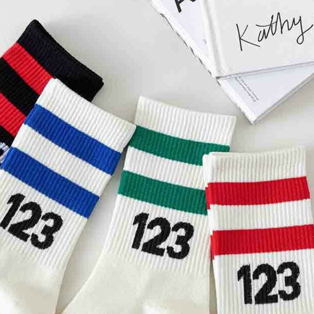 Vớ Tất cổ cao UNISEX số 123 phong cách thể thao, đường phố, năng động nhiều màu