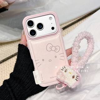Ốp điện thoại nơ mèo biểu cảm lớn bằng da màu hồng dễ thương cho iPhone17 Pro Max 16 15 14 13 Pro Max bảo vệ camera chống sốc Vỏ lưng mềm chống rơi