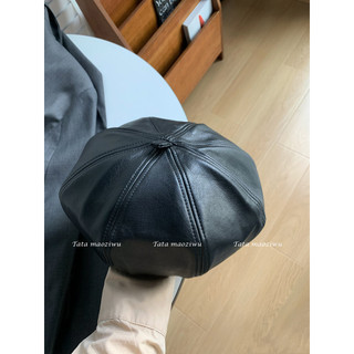 Mũ Hình Bát Giác Retro Pu Chất Lượng Cao, Phù Hợp Mùa Xuân Và Hè