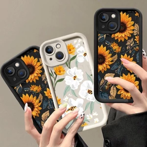 Tương thích cho Redmi Note 11 10 9 11T Pro + 11s 10s 9s Hoa hướng dương thời trang Vỏ mềm silicon