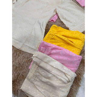 set gấm cổ trụ viền nút bọc, thời trang nữ gấm lụa