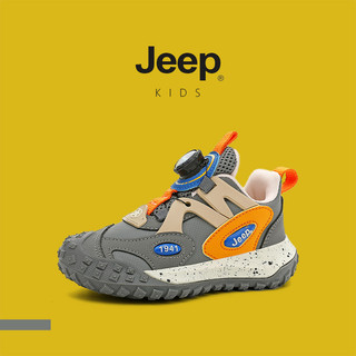 Giày thể thao trẻ em Jeep thu đông mới, bề mặt da chống thấm nước, phù hợp chạy bộ và đi đường dài ngoài trời.